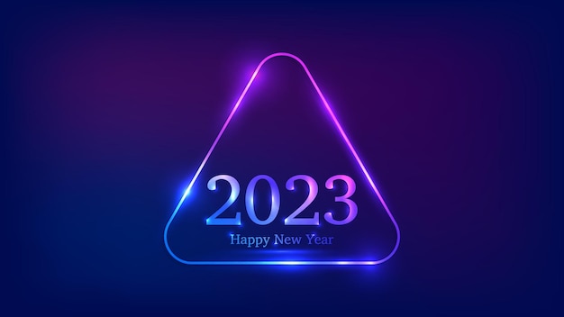 2023 feliz ano novo fundo neon