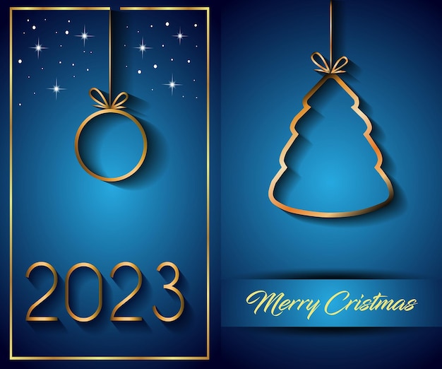 2023 Feliz Natal para seus convites sazonais, cartazes de festivais, cartões de saudação