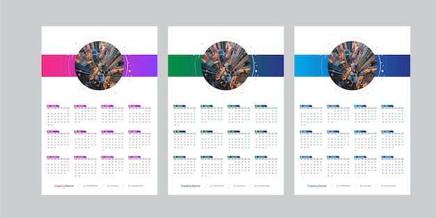 2023 modelo de design de calendário de parede de uma página, calendário moderno de uma página de 12 meses