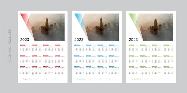 2023 modelo de design de calendário de parede de uma página, calendário moderno de uma página de 12 meses