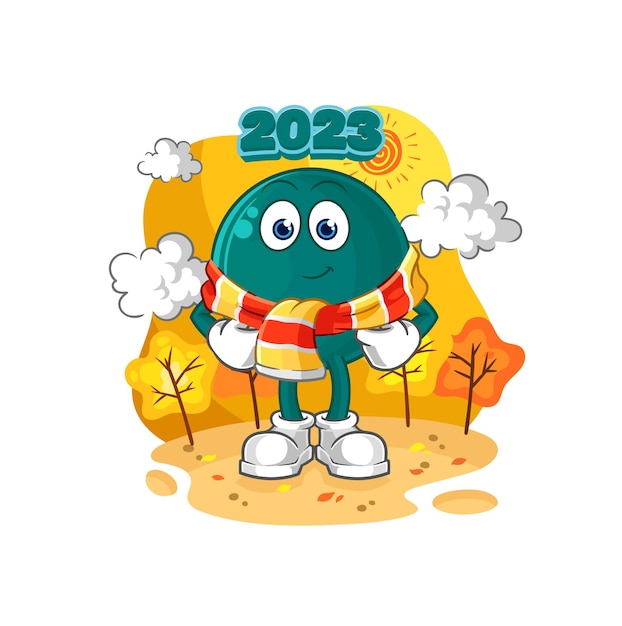 O jogo do ano novo de 2023 golpeia um vetor de desenho animado de mascote  de toupeira