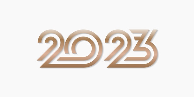 2023 números 3d design de logotipo, design de logotipo de ano novo