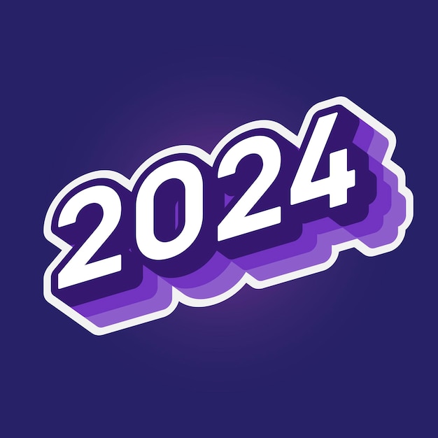 2024 desenho de texto na cor purple palette