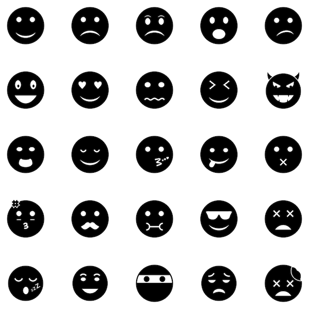 25 emoticons