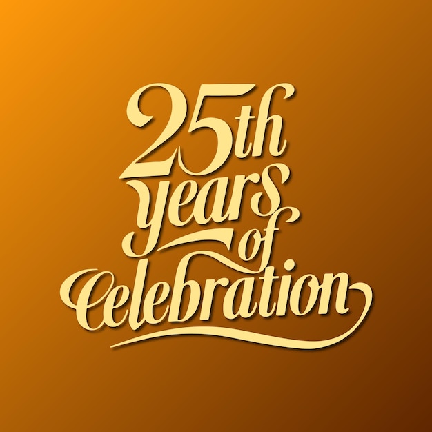 25o Aniversário Celebração Vector Design