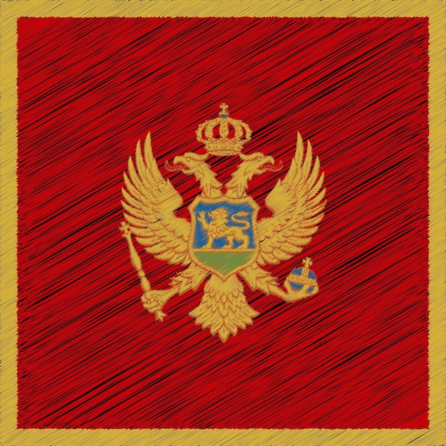 3 de junho design de bandeira do dia da independência de montenegro