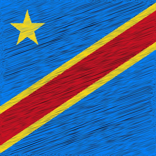 30 de junho design de bandeira do dia da independência da república democrática do congo