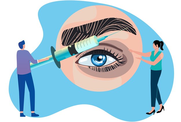 3530 Ilustração do conceito de aumento ocular