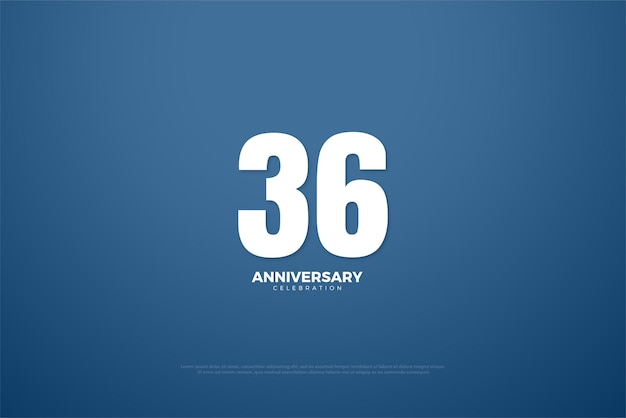 36º aniversário com o conceito usual.
