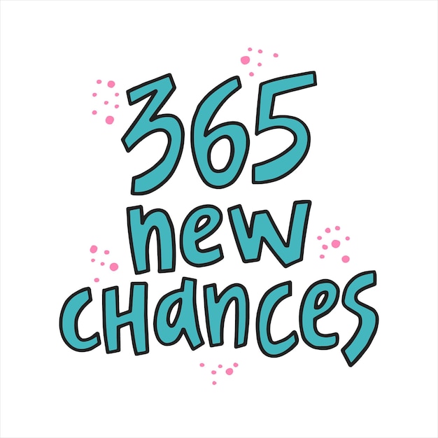 365 novas chances de citação desenhada à mão