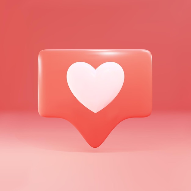 3d como ícone de notificação ícone do aplicativo de rede social