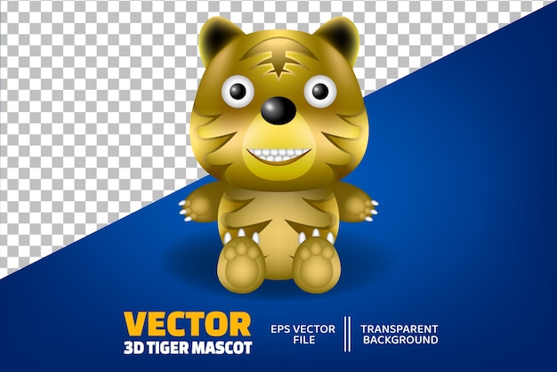 Vetor 3d dourado mascote premium vector