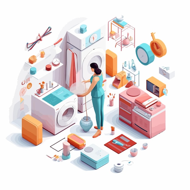 Vetor 3d_isometric_flat_vector_conceptual_illustration_of_female