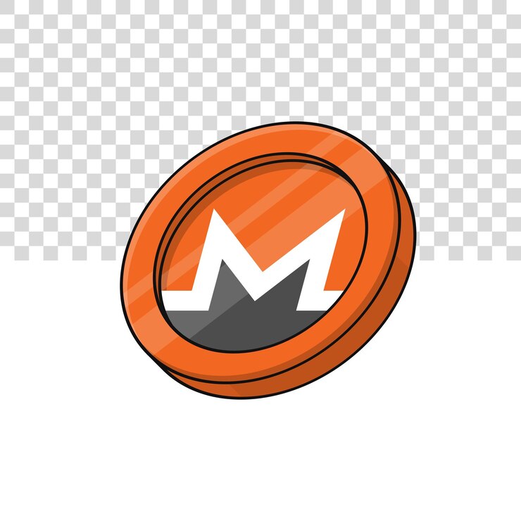 Vetor 3d monero xmr moeda criptomoeda tecnologia blockchain