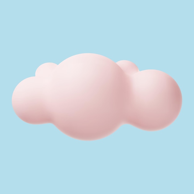 Vetor 3d nuvens simples realistas
