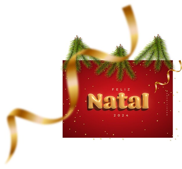 Vetor 3d texto de natal papel de parede feliz natal