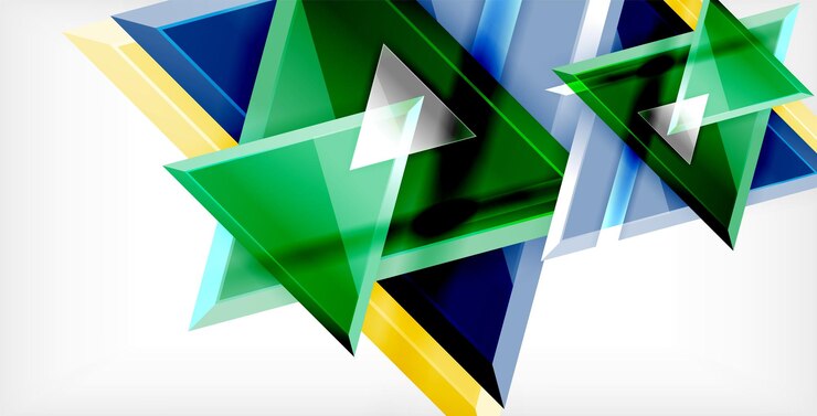 Vetor 3d vetor triangular mínimo design de fundo abstrato design geométrico de cartaz abstrato