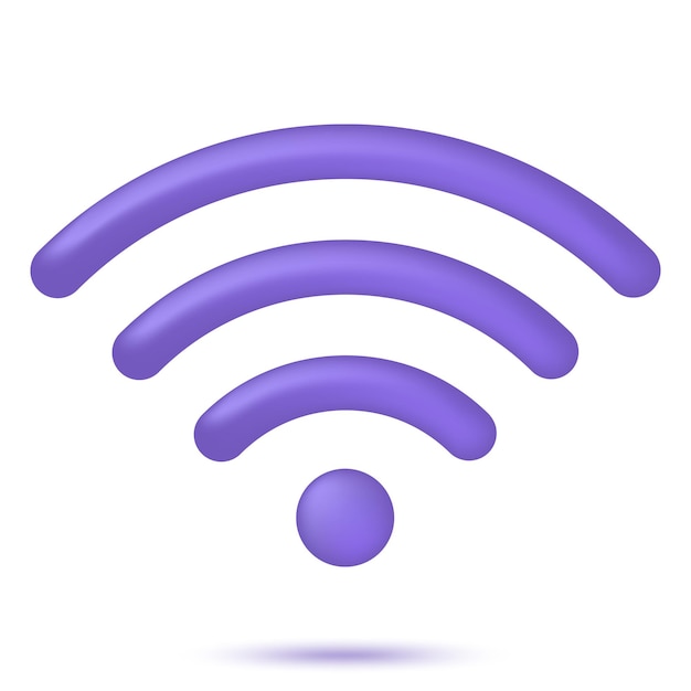 3D WiFi ícone conceito de design de rede sem fio