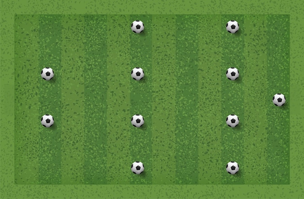 Vetor 4-4-2 tática de jogo de futebol.