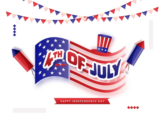 4 de julho, conceito do dia da independência americana.