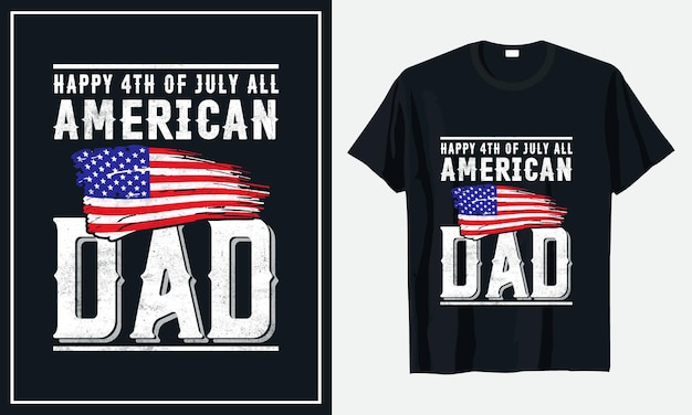 4 de julho design de camiseta do dia da independência vetor premium