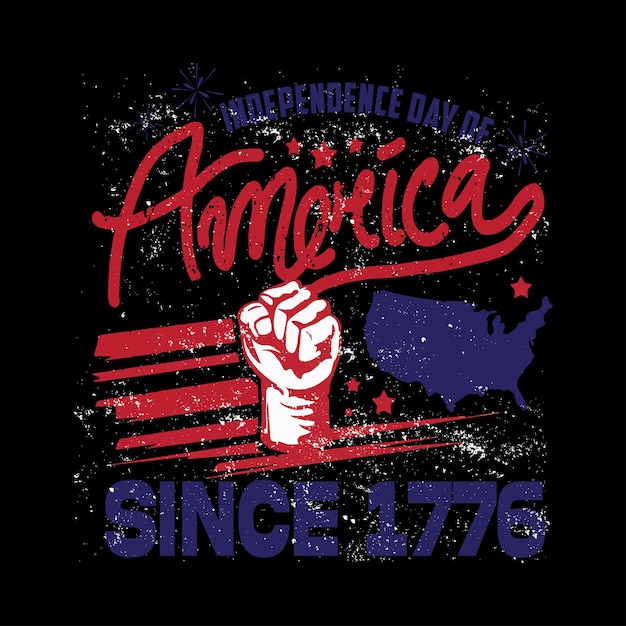 Vetor 4 de julho design de camiseta vetorial do dia da independência americana