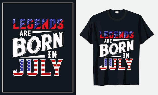 4 de julho dia da independência design de camiseta vetor premium vetor premium