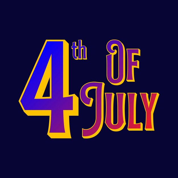 Vetor 4 de julho dia da independência dos eua