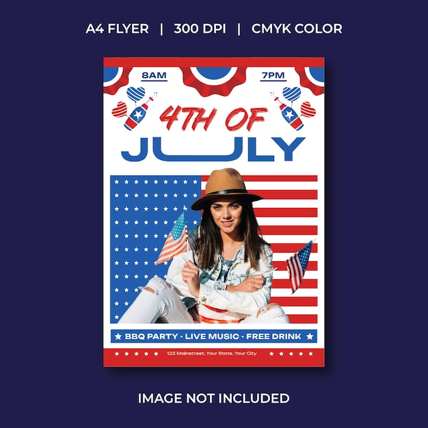 4 de julho Flyer
