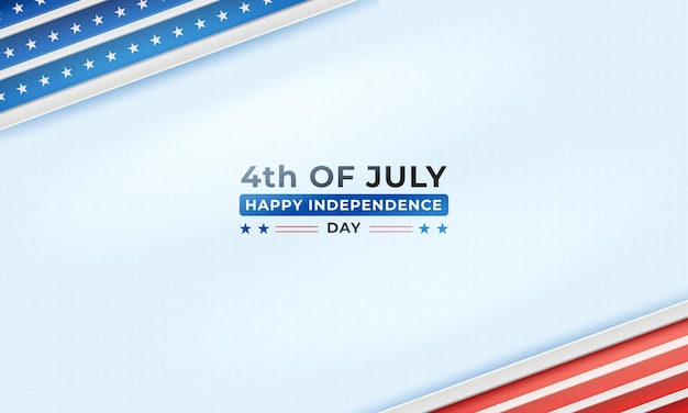 4 de julho fundo com estrelas azuis e listras vermelhas Perfeito para o Dia da Independência dos EUA
