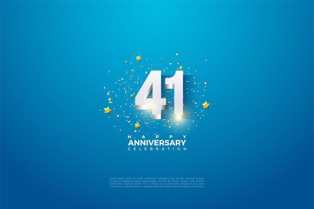 41º aniversário, modelo de celebração