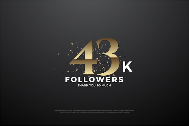 43k seguidores números clássicos planos.