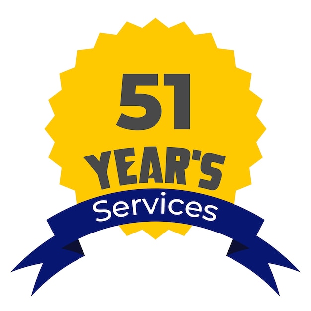 Vetor 51 anos de serviços