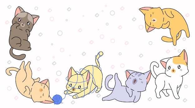 2 gatos fofos na página para colorir de desenho animado de cupcake 2032000  Vetor no Vecteezy