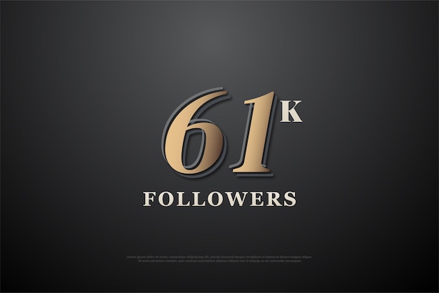 61k seguidores em fundo escuro suave.