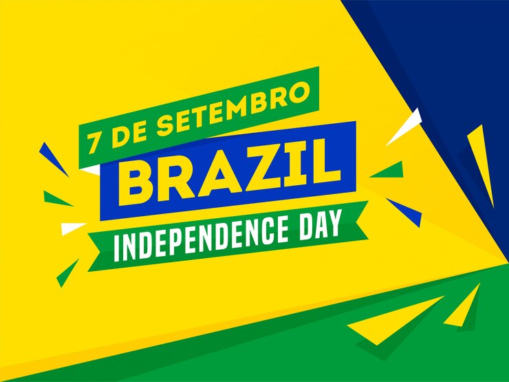 Vetor 7 de setembro, bandeira do dia da independência do brasil
