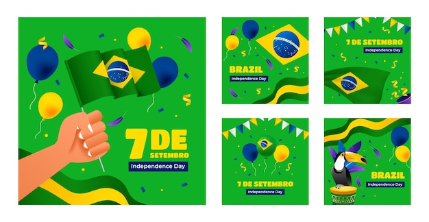 7 de setembro celebração posts no Instagram