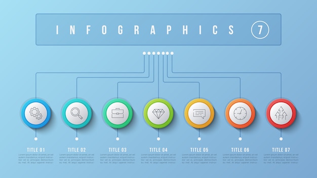 7 opções infográfico design, estrutura gráfico, presentati