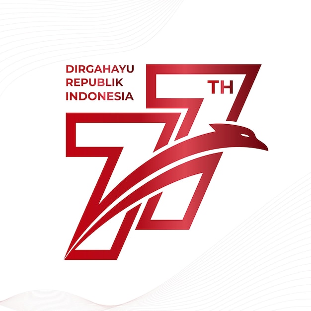 Vetor 77º design de modelo de dirgahayu indonésia