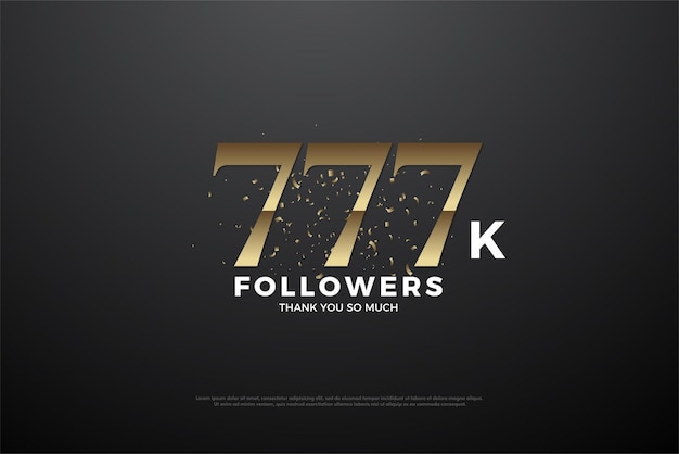 777 mil seguidores com um design simples