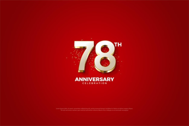 78º aniversário com numerais de prata 2d.