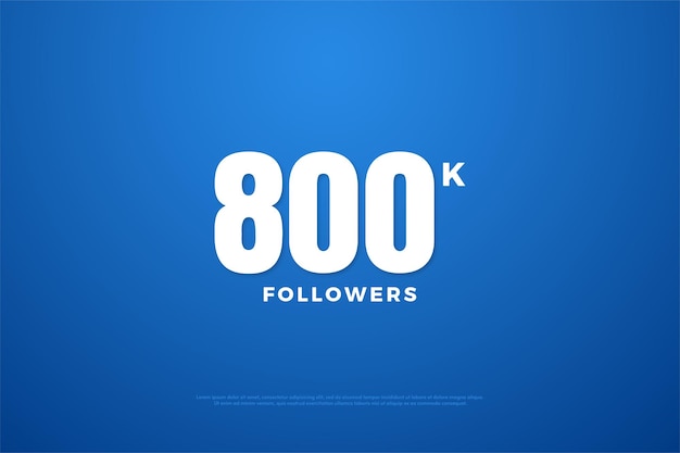 800 mil seguidores com design simples