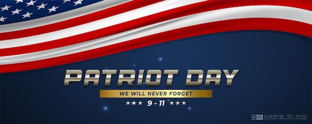 9.11 fundo do banner do dia do patriota