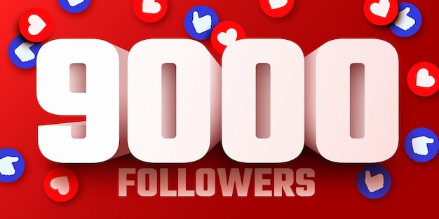 9k ou 9000 seguidores obrigado amigos da rede social seguidores usuário da web obrigado comemoram de inscritos ou seguidores e curtidas