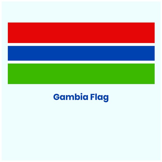 Vetor a bandeira da gâmbia