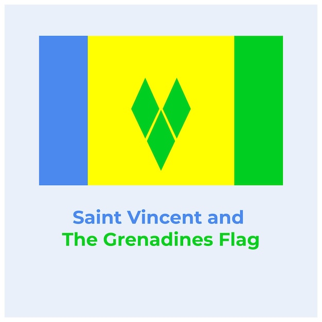 Vetor a bandeira de são vicente