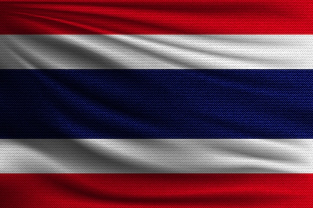 A bandeira nacional da Tailândia.