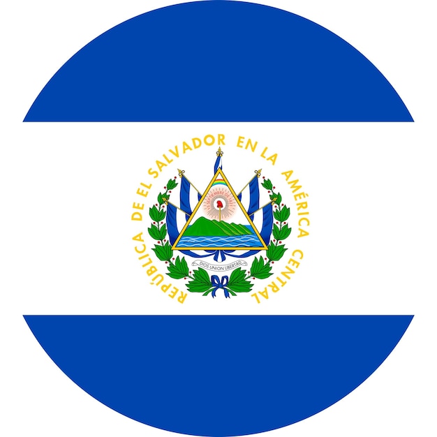 Vetor a bandeira nacional do mundo el salvador