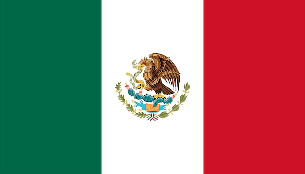 Vetor a bandeira nacional do mundo méxico