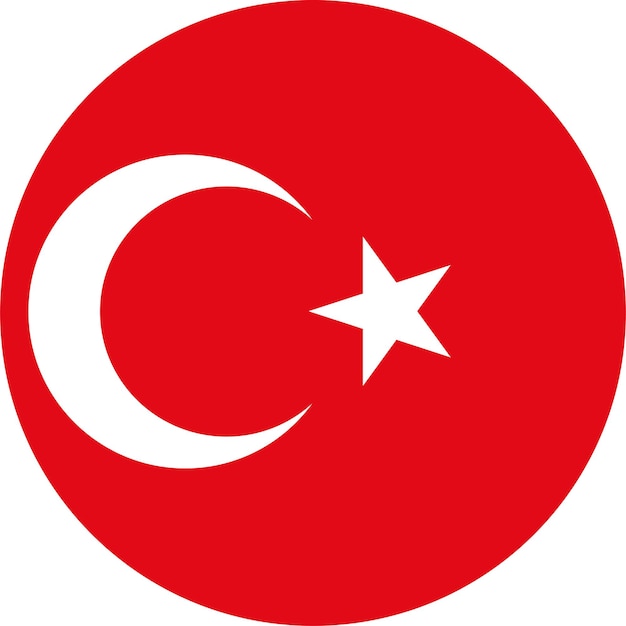 Vetor a bandeira nacional do mundo turquia